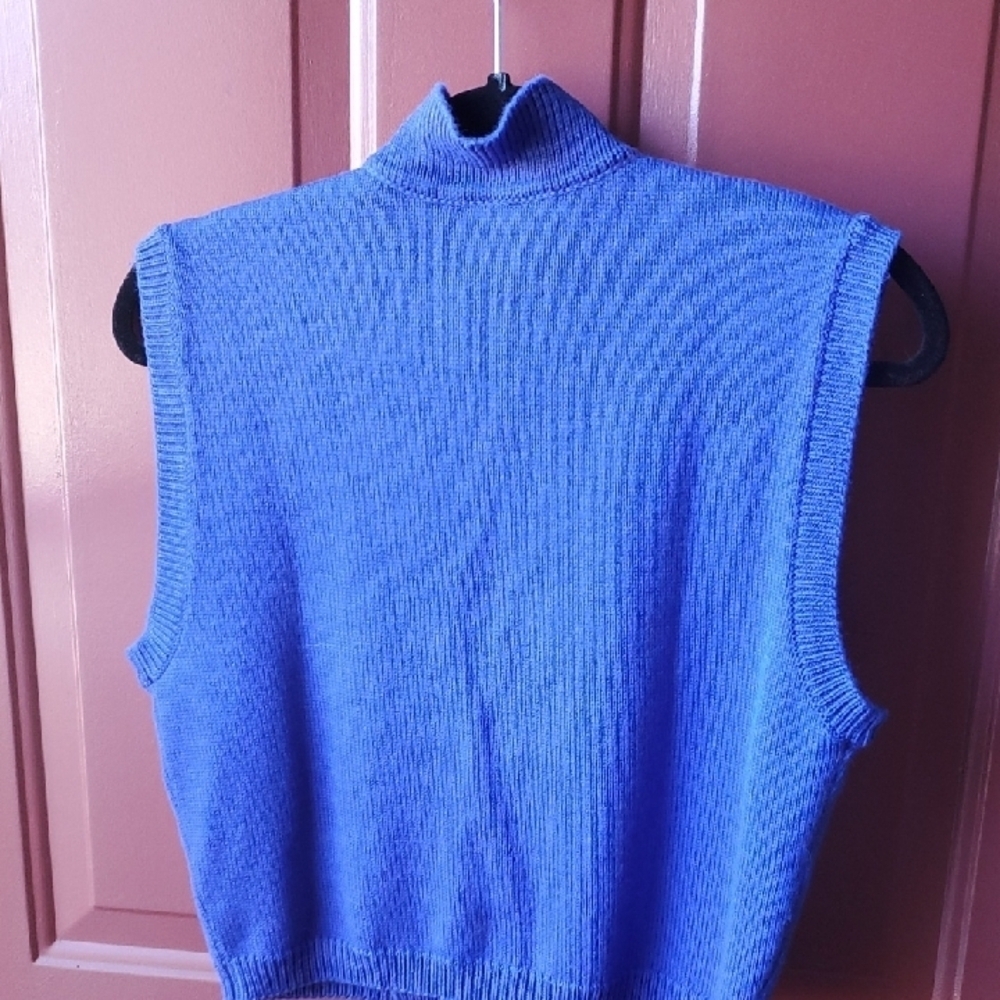 Pendleton Blue Cable Knit Vest - image 7